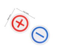 WEKADRIN 4 fogli Etichette Adesive Polarity Rosso e Blu per Batterie Resistenti AI Graffi Segnaletica Sicurezza per Macchinari Elettrici e Pannelli Rimovibili Adesivi Avvertimento Polarity