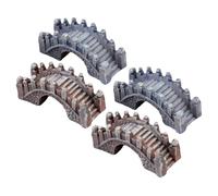 WEKADRIN 4 Pezzi Decorativi in per Micro Paesaggi Palazzo Sculture Resistenti e Realistiche Decorazione Fatata Colori Grigio e Marrone