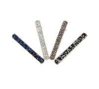 WEKADRIN 4 pezzi Fermagli per con Eleganti Barrettes Creative per Donna e Ragazza Clip in Colori Bianco Blu Nero e Grigio Accessori Resistenti e Facili da Portare