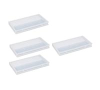 WEKADRIN 4 pezzi Scatola Porta Punte Fresa Unghie Trasparente in Plastica Resistente Organizer per Nail Drill Bits Nail Polishing Head Case per Salone Casa