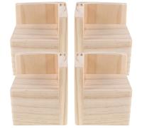 WEKADRIN 4 Piedini Rialzati in Legno per Lettino 5 Cm Base Protettiva Silenziosa Supporto Gambe Letto e Mobili Versatili per Divani Tavolini e Cassettiere