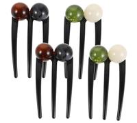 WEKADRIN 4pezzi Forcine Per Di u in Stile Cinese Verdi Bianche e Nere Accessori Per Acconciatur Ragazza Strumenti Per Chignon Sicuri e Eleganti