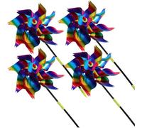 WEKADRIN 4pezzi Mulino Vento Rotante per Cortile e Giardino Girandola Decorativa per Esterni Design Semplice e Elegante