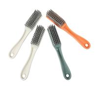 WEKADRIN 4pezzi Spazzola per Pulizia di Vestiti e Scarpe Strumento di Pulizia per Bucato Manico Plastica Robusta Tavola in Legno Facile da Impugnare e Riporre per Appenderlo Colore Casuale