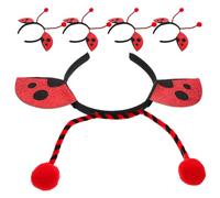 WEKADRIN 5 Cerchietti per Chioma a Forma di Coccinella Antenne Fascia Primaverile Morbida per Feste e Cosplay Accessori Divertenti per Eventi a Tema e Balli in Maschera