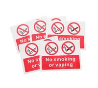 WEKADRIN 5 pezzi Adesivi Vietato Fumare Autoadesivi Cartelli Segnaletici Impermeabili per Ufficio Hotel e Veicoli Etichette Sicurezza Antifumo Resistenti e Facili da Applicare