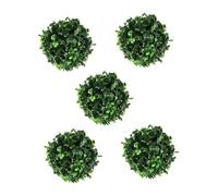 WEKADRIN 5 pezzi Palline Decorative Erbose Finte Sfere Topiarie Artificiali da Appendere Resistente UV per Interni ed Esterni Palline di Artificiale Decorazione Senza Manutenzione