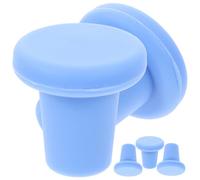 WEKADRIN 5 pezzi Tappi in Silicone Alimentare Tappi Riutilizzabili Antigoccia per Vino Sigillanti Facili da e Resistenti per Conservare Bottiglie Perdite Blu