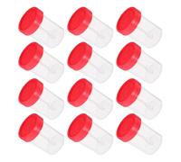 WEKADRIN 50 Pezzi Contenitori per Campioni in Plastica con Tappo Vite Spirale Vasetti Sigillati Antigoccia per Campioni Feci e Laboratorio Colori Casuali Colore Casuale