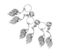 WEKADRIN 6 Pezzi accessori per bottoni per Accessori per del festival gioielli per pirata polsini in treccia polsini per le lega Silver