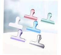 WEKADRIN 6 pezzi Clip per Sacchetti Alimentari in Acciaio Resistente Colorati con Molla Potente Sigillatura Ermetica per Cucina Ufficio e Casa per Mantenere Freschi Snack Caffè e in