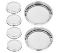 WEKADRIN 6 Pezzi Coperchi Sprouting in Inossidabile per Barattoli Mason Wide Mouth Rete Fine per Germinazione Semi e Coltivazione Organici