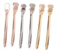 WEKADRIN 6 pezzi Fermagli Metallico per Becco d Oca per Acconciature Resistente Clip Parrucchiere per Styling e Progetti Creativi Mix Oro Bianco e Rosa
