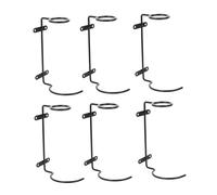 WEKADRIN 6 pezzi Portabottiglie Vino da Parete in Ferro Antiruggine Mensole Sospese per Esposizione Vini Organizer Moderno per Cucina Cantinetta Muro Scaffale Alcolici Elegante e Compatto