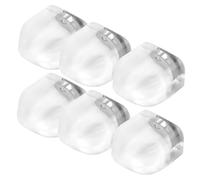 WEKADRIN 6 Pezzi Posteriore Antico-collisione aspirazione Stop della Magnetica Autoadesivo Tappo della Non Perforato Fermaporta con Magnete Gel di silice Trasparente