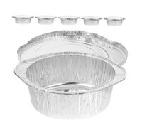 WEKADRIN 6 pezzi Teglie Usa e Getta in Alluminio con Coperchi Vaschette Versatili per Cottura Barbecue e Picnic Resistenti al Calore Leggere e Portatili per Forno