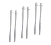 WEKADRIN 6 Pezzi Viti Lunghe Per Batteria Jazz, Vite Placcatura in Ferro Argentato, Tirante Per Tamburo e Accessori Per Rullante, Supporto Resistente Per Montaggio Strumenti a Percussione