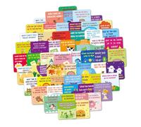 WEKADRIN 60 pezzi Biglietti Divertenti per Pranzo Mini Biglietti Colorati per Lunch Box Carte con Barzellette e Illustrazioni Adorabili Resistenti e Sicure per Scuola e Feste