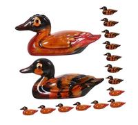 WEKADRIN 8 paia Miniature Statue Anatre Mandarine Intagliate Mano Decorazioni Feng Shui per Casa Simbolo d Amore e Fedeltà per Nozze Camera da Letto e Soggiorno