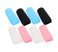 WEKADRIN 8 pezzi Copribottiglie da Viaggio in Silicone Elastico Protezione Antiperdita per Contenitori Shampoo Lozione Makeup Nero Bianco Blu Rosa