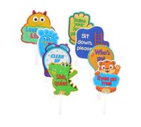 WEKADRIN 8 pezzi Paddles Interattivi per Educazione Precoce Segnaletica Coordinata per Insegnanti Strumenti di Gestione Classe per Asilo e Scuola dell'Infanzia Supporto Partecipazione