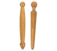 WEKADRIN Bastoncini per Massaggio Piedi in Legno Massello 2 Pezzi Set, Strumento per Riflessologia Plantare Portatile, Massaggiatore Manuale Compatto per Casa, Ufficio e Viaggi