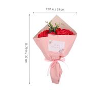 WEKADRIN Bouquet di Rose di Sapone Profumato 6 Pezzi Rosso Fiore Artificiale Decorativo per Anniversario e Festa Ornamento per Soggiorno Camera da Letto e Ufficio