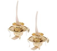 WEKADRIN Bruciatore di Ricambio per Lampada a Olio in Metallo Porta Stoppino Regolabile 2 CM Set 2 Pezzi per Lampada a Cherosene Vintage Accessori per Illuminazione Casa e Outdoor