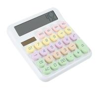 WEKADRIN Calcolatrice Piccola per Studenti e Ufficio Pulsanti Grandi Ergonomici Leggera e Portatile Funzioni Base Calcolo Design e Resistente Colore Bianco Moonlight