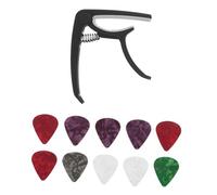 WEKADRIN Capo Chitarra Professionale con Plettri Rapida per Chitarra Acustica ed Elettrica Accessori per Ukulele Mandolino Banjo e Basso Leggero e Portatile