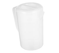 WEKADRIN Caraffa Acqua Trasparente con Coperchio Bianco e Manico Ergonomico Brocca Frigorifero in Sicuro Facile da Pulire e Conservare per Bevande Fresche Quotidiane e Feste