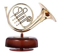 WEKADRIN Carillon a Carica Manuale Vintage a Forma di Corno Scatola Melodica Decorativa in ABS Resistente Piccolo Carillon da Tavolo per Decorazione Casa e Regalo Originale