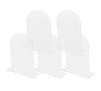 WEKADRIN Cartelli Tavolo Matrimonio in Acrilico Trasparente 5 Pezzi Supporto Segnaposto per Feste, Banchetti e Ricevimenti, Porta Numero Tavoli Design Vuoto e Creativo