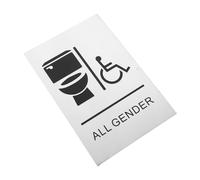 WEKADRIN Cartello Toilette Disabili con Simbolo Sedia Rotelle Segnaletica Wc Accessibile per Bagni Pubblici e Commerciali Adesivo Resistente e Riutilizzabile Segnale Igienico Elegante per