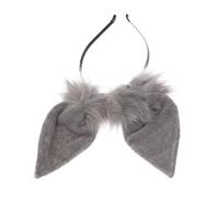 WEKADRIN Cerchietto con Orecchie di Coniglio in Peluche Grigio Accessorio Creativo per Feste Costume Cosplay Carnevale Fascia Capelli Unica e Confortevole per Donna e Ragazza