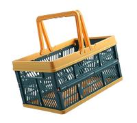 WEKADRIN Cesta Pieghevole con Manico Organizer Plastica per Snack e Oggetti Vari Leggera e Salvaspazio per Casa e Ufficio Dimensioni