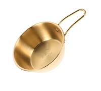 WEKADRIN Ciotola da Barba con Manico Dorato in Acciaio Resistente da Rasatura Uomo Portatile per Crema Schiuma Lussuosa Schiuma Morbida per Barba e Taglio Strumento Versatile