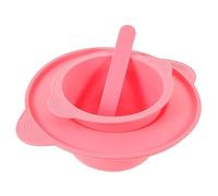 WEKADRIN Ciotola in Silicone Per Fusione Cera 400 Ml Set Grande Per Miscelare Maschere Fai Da Te Resistente Alte Temperature Con Bastoncino Rosa Per Depilazione e Scaldacera Professionale