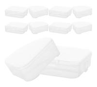 WEKADRIN Contenitore per Spugnette Trucco 10 Pezzi Coperchio, Custodia Portatile per Puff da Cipria Triangolari e Quadrati, Organizer Cosmetico per Uso Domestico da Viaggio