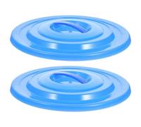 WEKADRIN Coperchio per Bidone della Spazzatura Esterno 50L in Plastica Resistente 2 Pezzi Sostitutivi Rotondi Design e Facile da Installare Adatto per Raccolta Differenziata e Uso