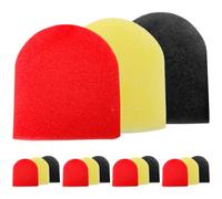 WEKADRIN Copertura in Spugna per Microfono 15 Pezzi Para Vento Microfono Spugna Spessa Ktv Conferenze Spettacoli Set Multicolore Rosso Giallo Nero