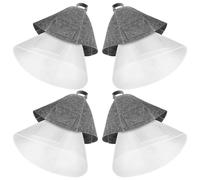 WEKADRIN Cuffia da Sauna in Feltro 8 Pezzi Grigio e Bianco Cappello da Vaporarium Unisex Assorbente e Stabile per Spa Sauna Bagno Turco e Trattamenti Termali