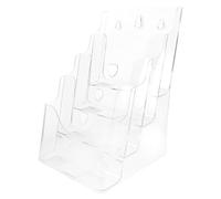 WEKADRIN Espositore da Scrivania in Trasparente Portadocumenti Multi-livello per Ufficio Organizer File e Brochure con Design Compatto e Classificazione Chiara per Archiviazione Desktop