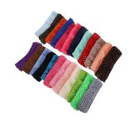 WEKADRIN Fasce Elastiche Crochet per Ragazzo Ragazza 24Pz, Fascette Chioma Bambina Morbide e Regolabili Fiocco, per Girl