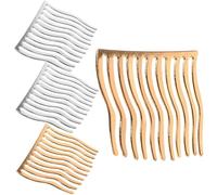 WEKADRIN Fermagli Laterali per Chioma in Metallo 4 Pezzi Piccoli Pettini a Denti Fini per Donna Decorazioni per Spose e Acconciature Fai da Te