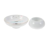 WEKADRIN Filtro Per Tè in Ceramica Fatto Mano Con Supporto Colino Per Tè Sfuso e Tisane Elegante e Resistente Per Casa e Ufficio Stile Classico Vintage