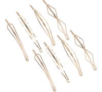 WEKADRIN Forcine Per Chioma 8 Pezzi Fermagli Geometrici in Metallo Per Styling Quotidiano e Feste, Accessori Minimalisti Per Ragazza