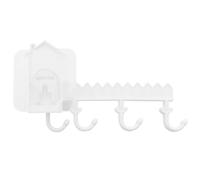 WEKADRIN Gancio Adesivo per Gioielli a Doppio Livello, Appendino per Collane e Orecchini in Pp Bianco, Organizzatore Girevole da Parete senza Tracce, per Esposizione e Decorazione Casa