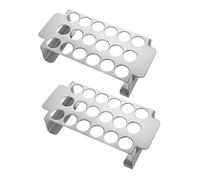 WEKADRIN Griglia per Barbecue in Acciaio Inox 430 18 Fori per Jalapeno, Set 2 Pezzi, Supporto per Grigliare Peperoncini Ripieni, per Barbecue e Campeggio all’Aperto