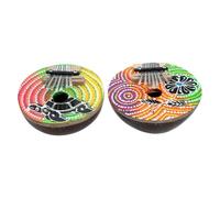 WEKADRIN Kalimba Thumb Piano Piccolo in Guscio Di Noce Di Cocco, Finger Piano Portatile a 7 Note, Strumento Musicale Per Principianti e Gioco Musicale